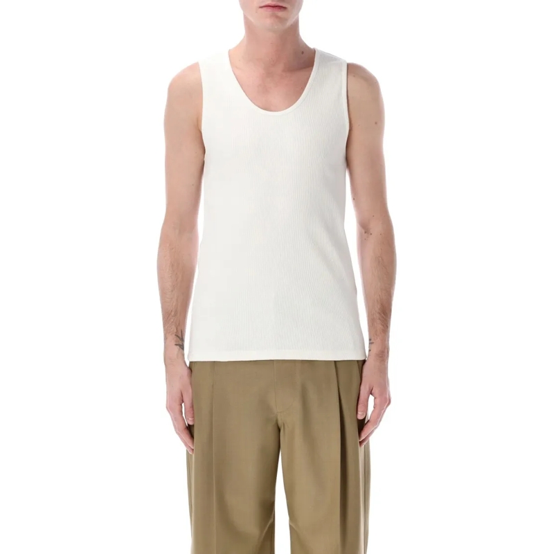 Lemaire T-shirt Cotton Linen Rib Tank Neutrals