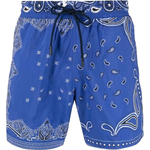 Etro  Paisley Print Logo Swim Shorts blau