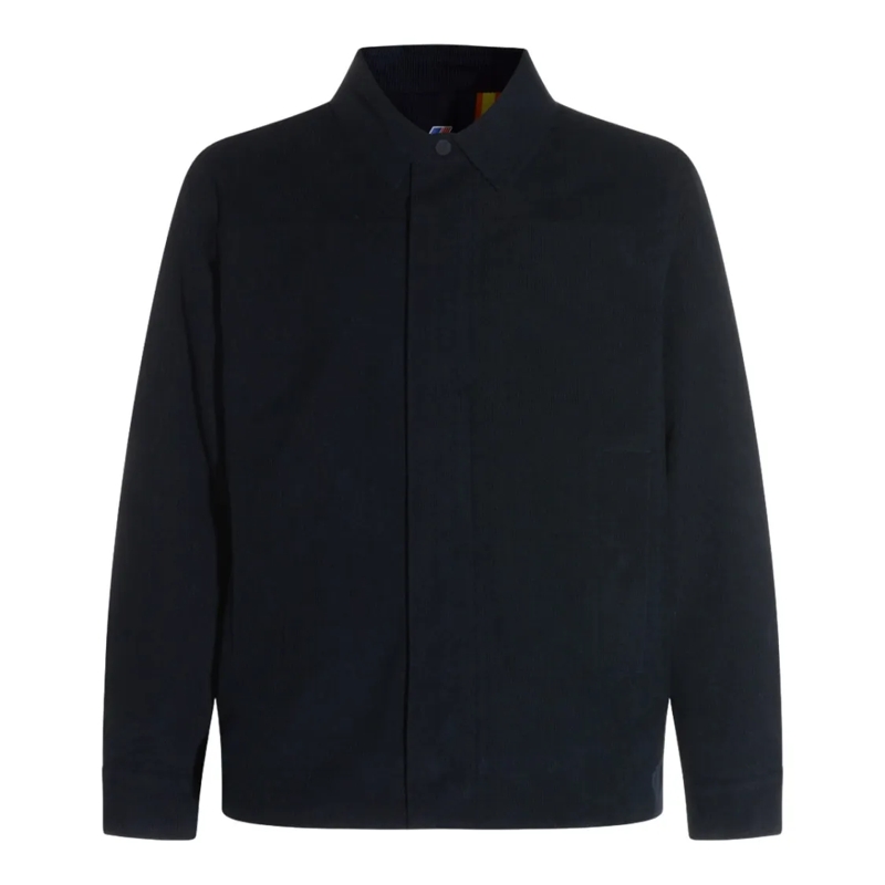K-Way  Black Jacket With Stand Collar Black