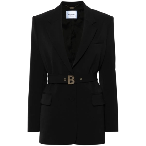 Blugirl Blazer Black Single Breasted Blazer With Belt Black