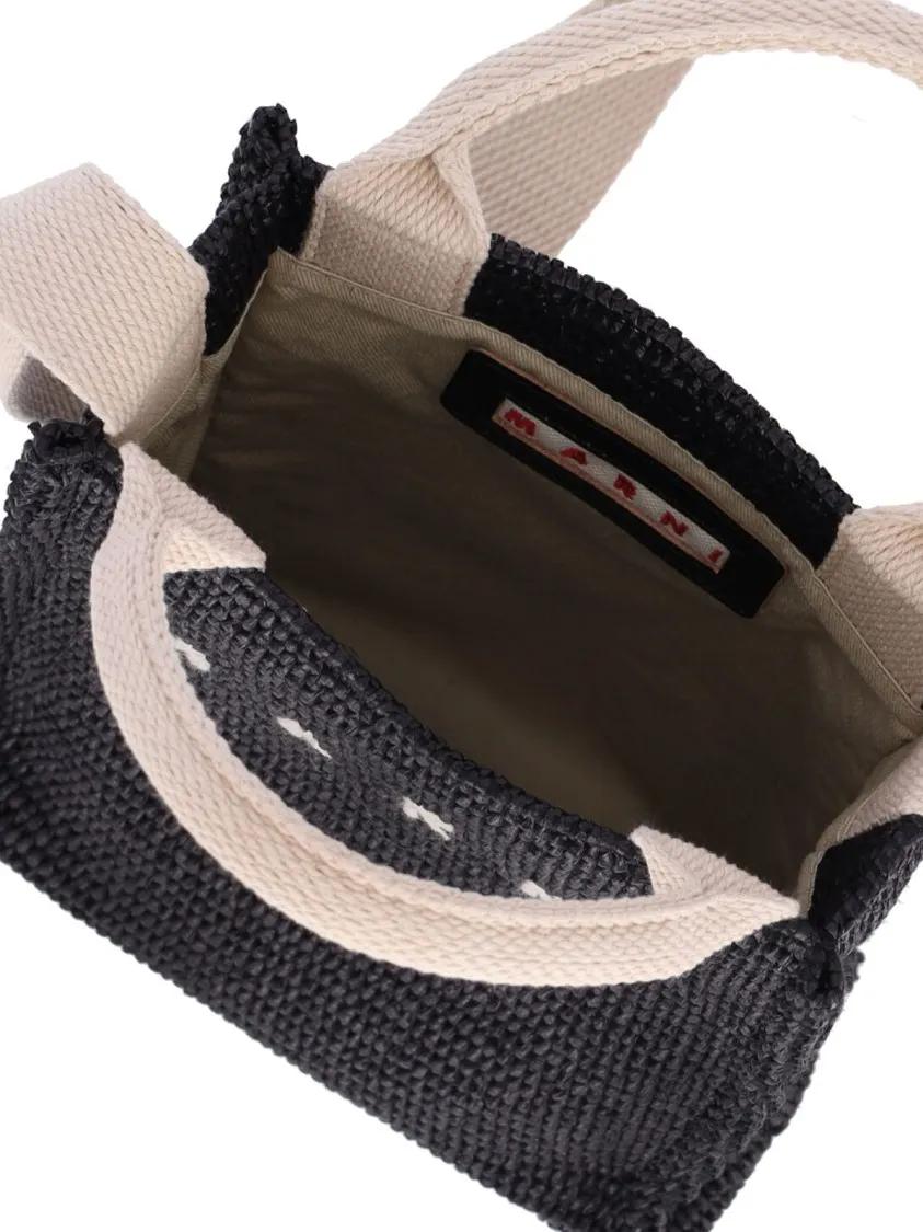 Marni Shoppers & Totes Mini Handbag With Logo in zwart