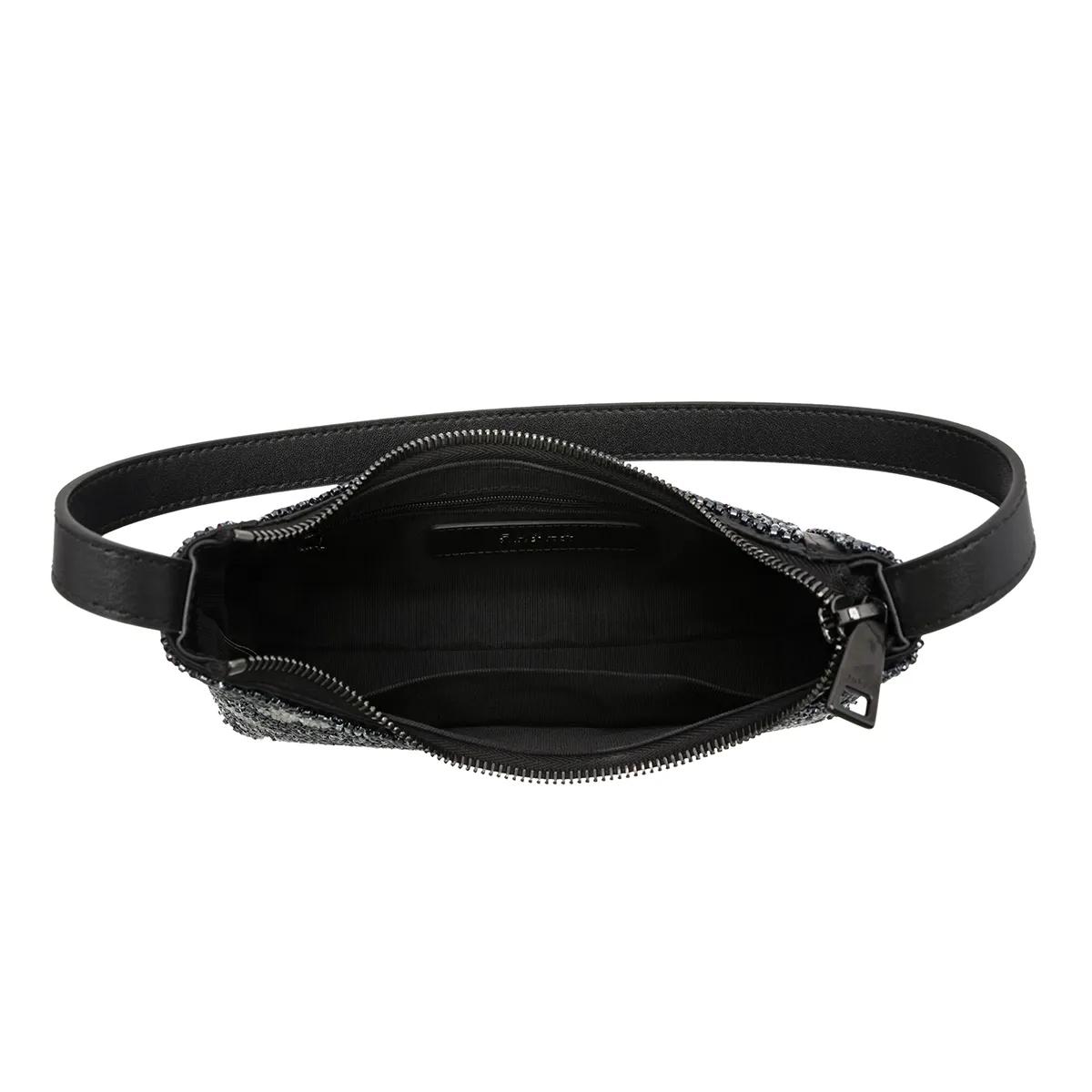 Furla Hobo bags Diamante Mini Shoulder Bag in zwart