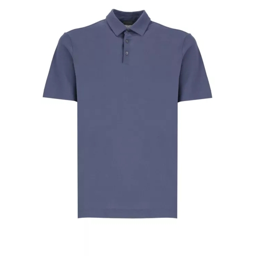 Zanone Blue Three Buttons Cotton Polo Shirt Blue 