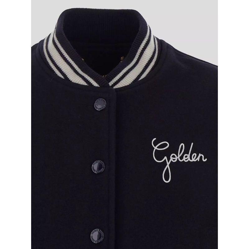 Golden Goose Bomberjacke Wool Blend Bomber Jacket Blue(Image 6)