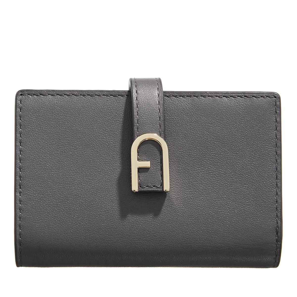 Furla Portemonnaie - Furla Flow S Compact Wallet - Gr. unisize - in Grau - für Damen