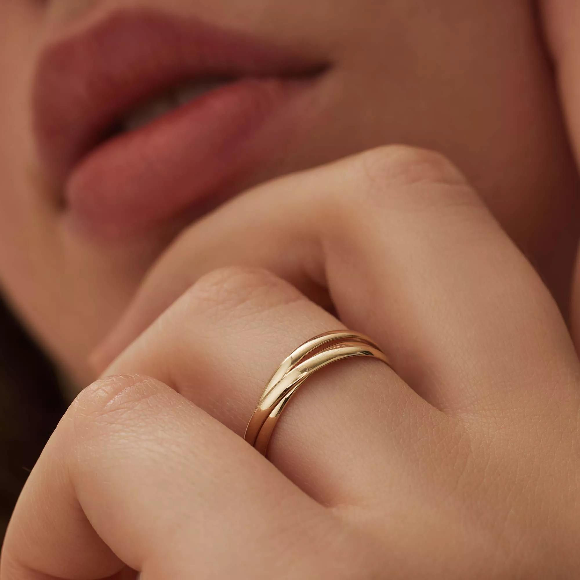 Thumbnail - Isabel Bernard Ring - Rivoli Méline 585 Gold Ring - Gr. 52 - in Gold - für Damen