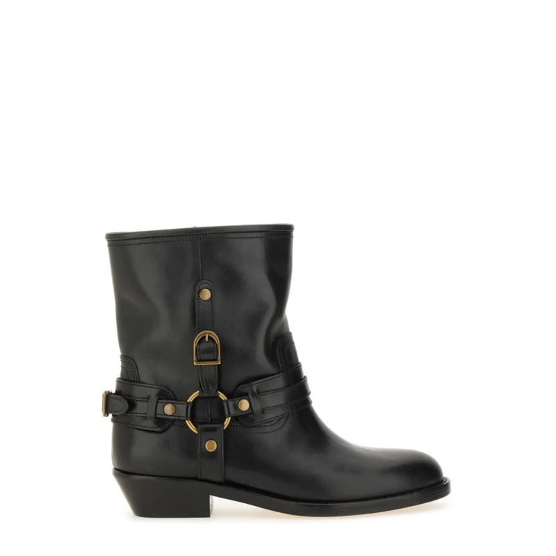 Isabel Marant Bottes de motard "Ildred" Boot Black