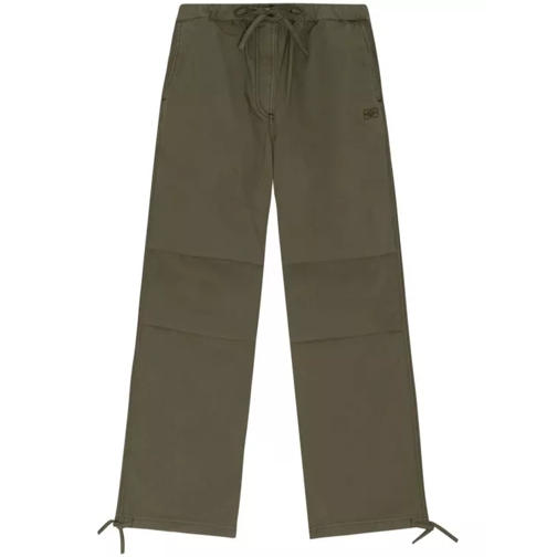 GANNI Organic Cotton-Blend Trousers Green 