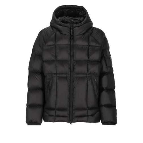 CP Company Daunenjacken Quilted Down Jacket With Logo Black