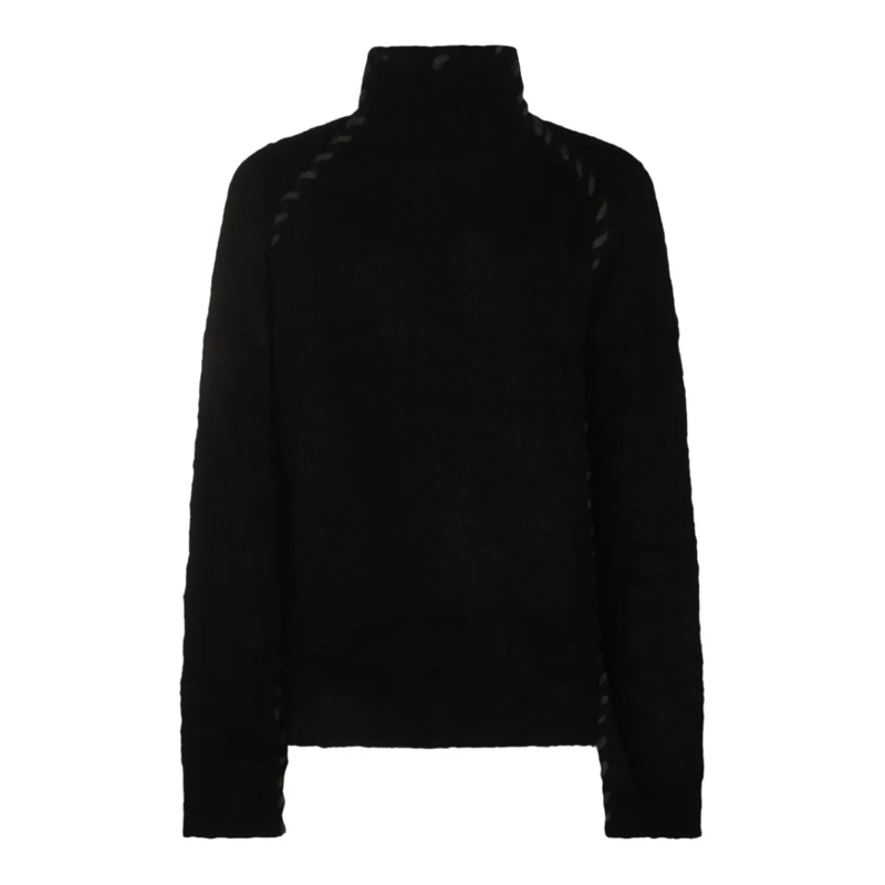Thom Krom Rollkragenpullover High Neck Black Sweater Black
