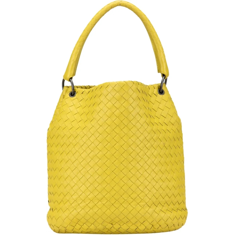 Bottega Veneta Fourre-tout Nappa Intrecciato Bucket Bag gelb
