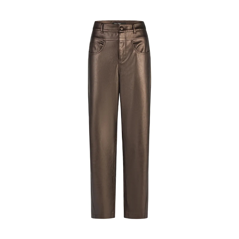 Marc Aurel Barrel-Jeans Barrel Fit Jeans- mit Logo- 5-Pocket Styling-  braun