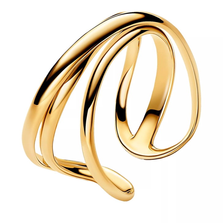 Triple band 14k gold plated open ring Golden Ring
