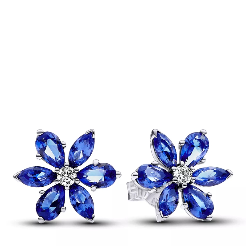 Pandora Hoop Earrings Timeless Herbarium Stud earring Blue