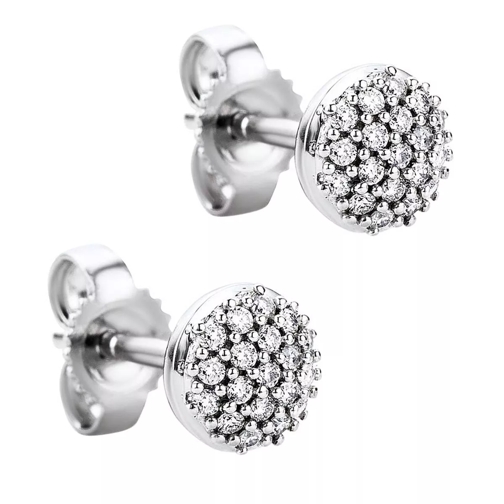 DIAMADA 0.15ct Diamond Stud Earring  18KT White Gold Orecchini a bottone