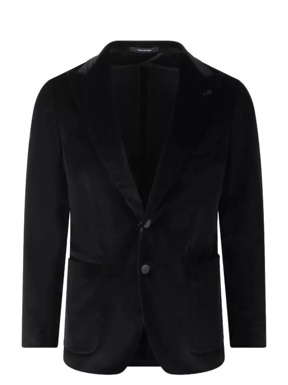 Tagliatore - Velvet Single Breasted Blazer - Größe 50 - black