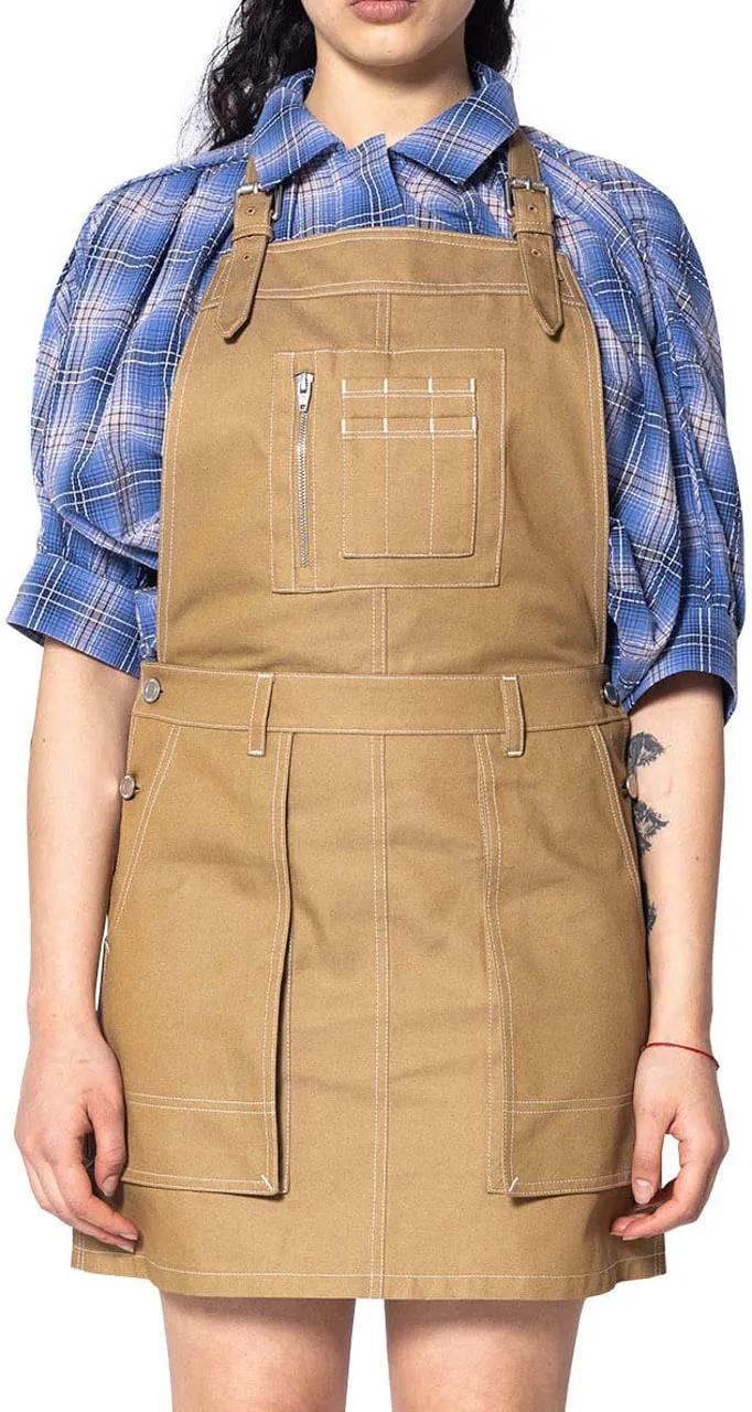 Thumbnail - Juun.J - OVERALL MINI DRESS BEIGE - Größe 36 - bunt