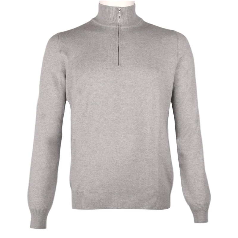 Gran Sasso Pullover Half zip trui grijs grau