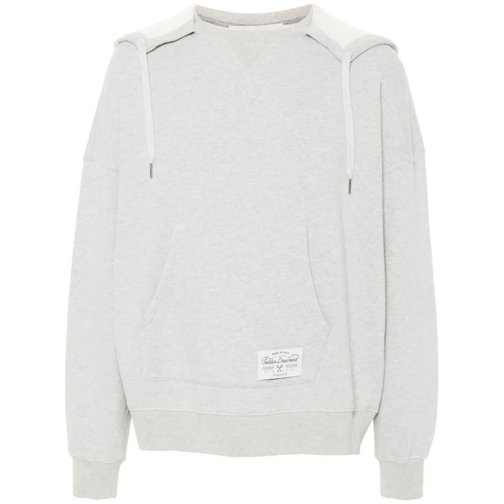 Golden Goose Hemden Grey Hoodie With Slogan Print Grey