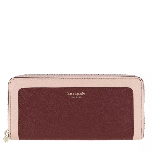 Kate Spade New York Margaux Slim Wallet Cherrywood Multi Portemonnaie mit Zip-Around-Reißverschluss