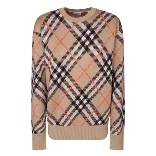 Burberry Crew Neck Sweater In Cashmere Neutrals 