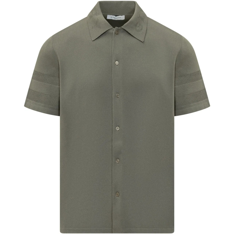 Givenchy Haut décontracté Camicia a Righe con Scollo Incrociato grün