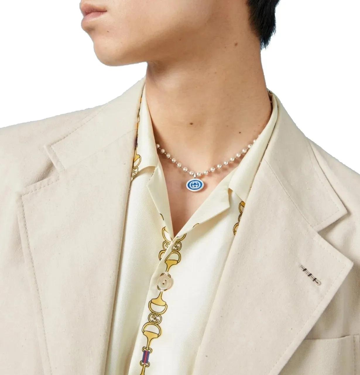 Thumbnail - Gucci Armbänder - Gg Logo Silver Chain Boule Necklace - Gr. ONE SIZE - in Silber - für Damen