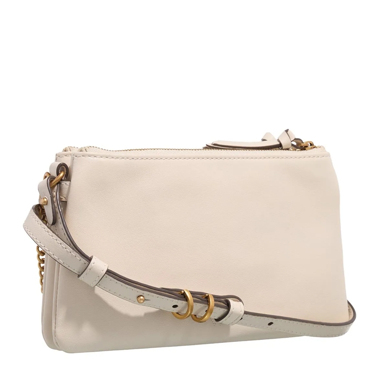 Pinko Crossbody Bag Double Mini Bianco Seta-Antique Gold(Image 5)