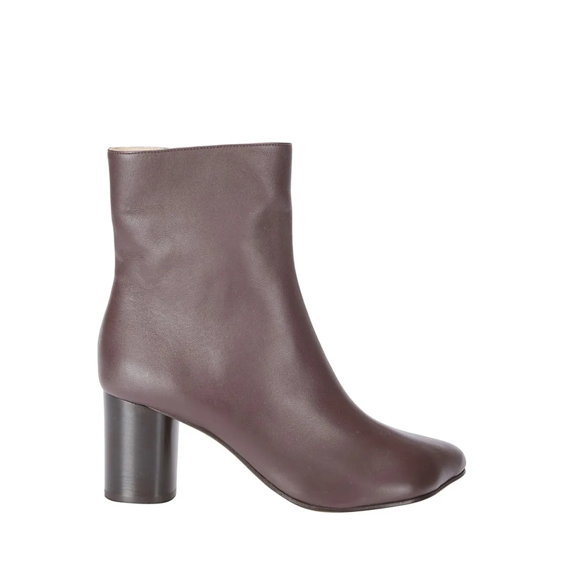 Niccolò Pasqualetti Laarzen Obliqua Block Heel Booties Pink