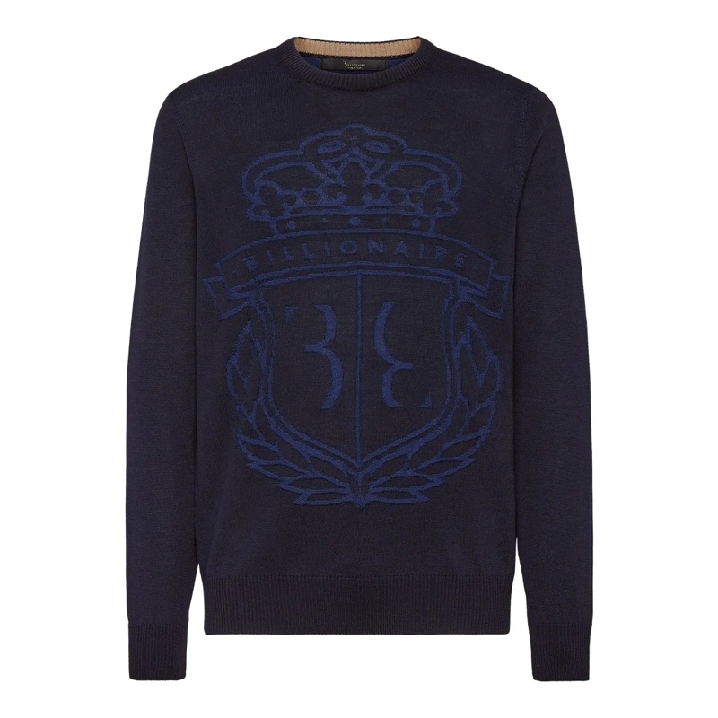 BILLIONAIRE  Rundhalspullover dunkel-blau