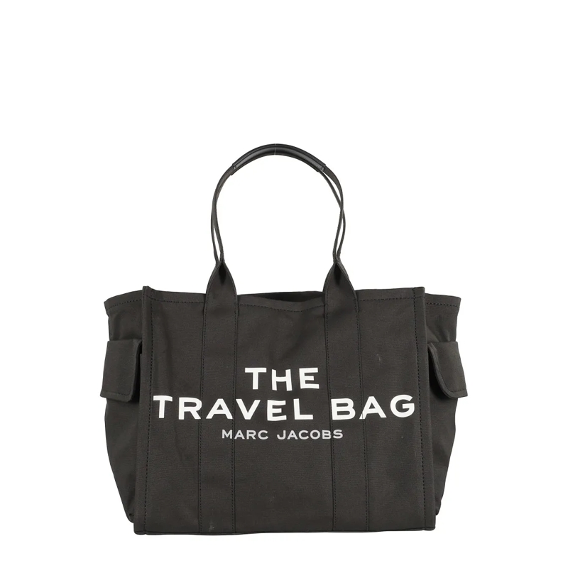 Marc Jacobs Fourre-tout Versatile Black Cotton Travel Tote With Dual Handl Black