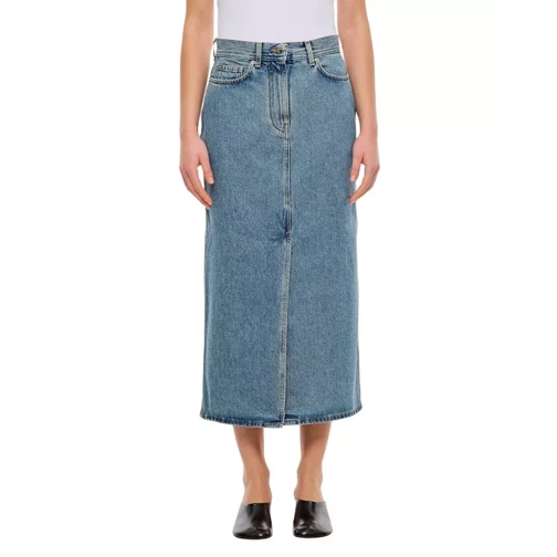 Loulou Studio Denim Long Skirt Blue 