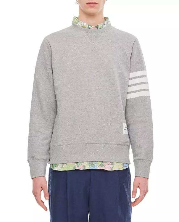 Thom Browne - Classic Sweatshirt In Classic Loopback W/ Engineer - Größe 5 - gray