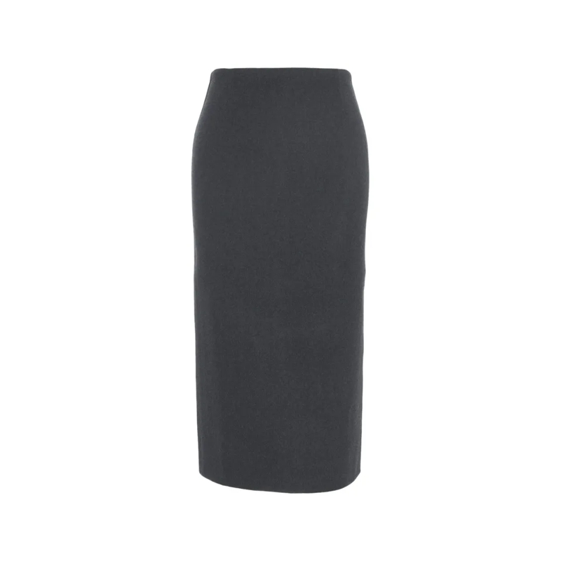 HERSKIND Midirok Black Midi Skirt With High Waist Black