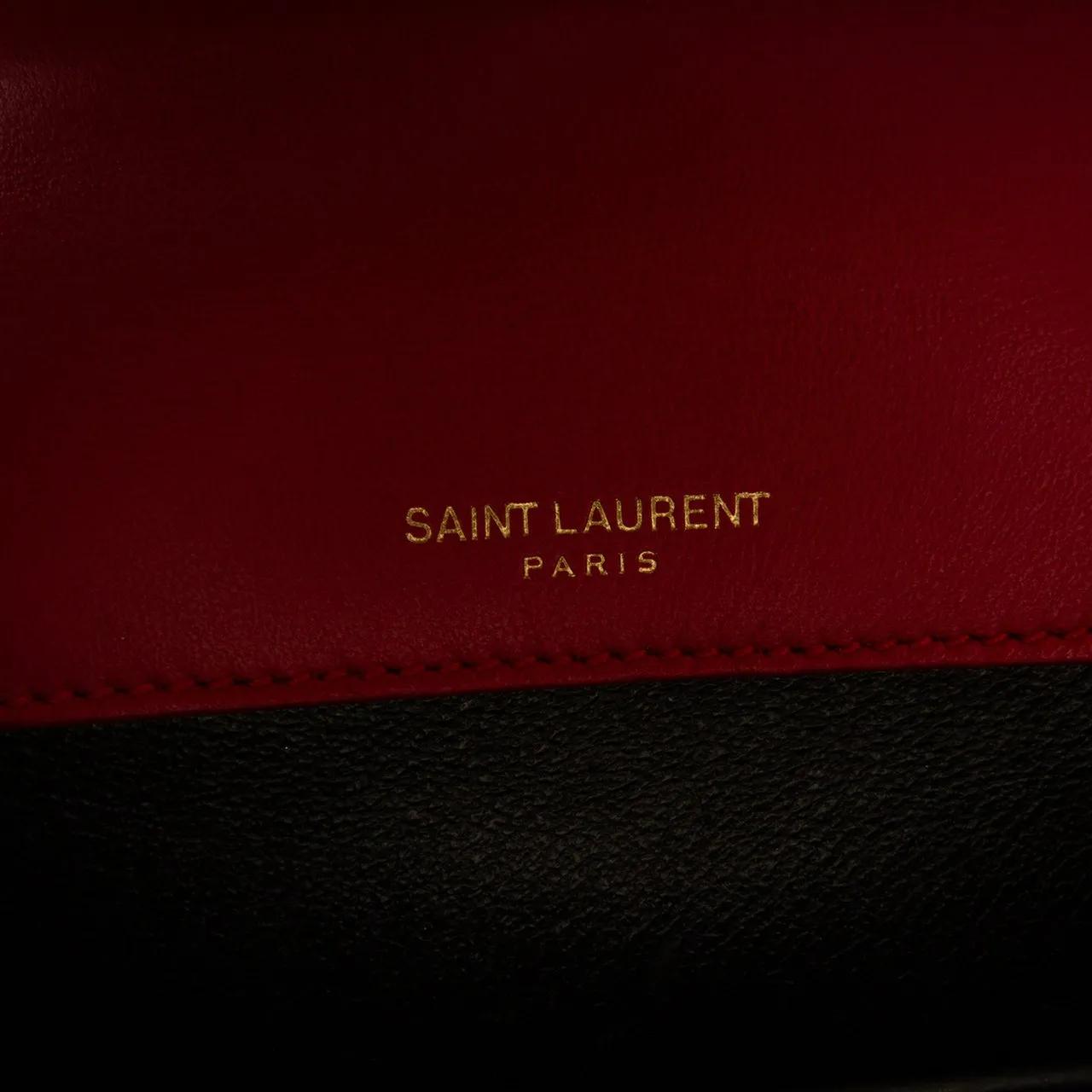 Thumbnail - Saint Laurent Hobo Bags - Medium Lambskin Monogram Vicky Chain Bag - Gr. unisize - in Rot - für Damen