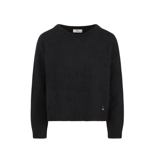 Herno Pullover Round Neck Sweater Black