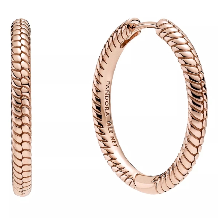 Pandora Moments Charm Ohrringe 14k Rose gold plated unique metal blend Hoop