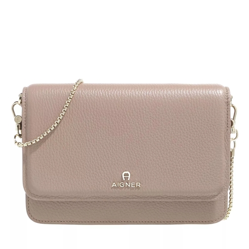 AIGNER Pria Caribou Brown Wallet On A Chain