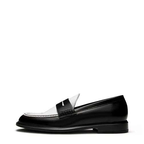 Isabel Bernard Mocassin Vendôme Blandine Black and White Calfskin Leather  Schwarz