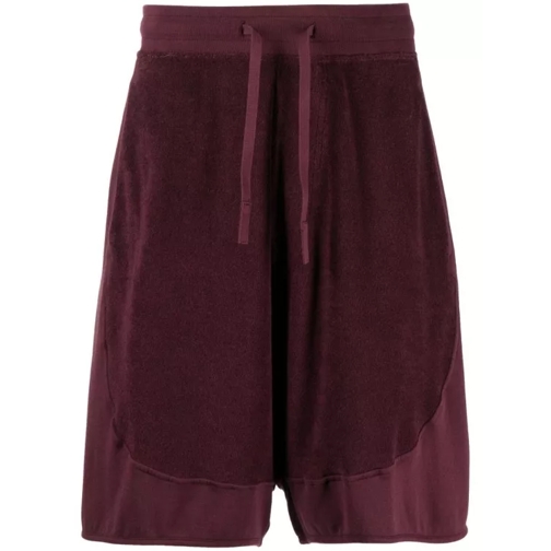 Stone Island Terry Cloth Shorts With Drawstring Burgundy Pantaloncini casual