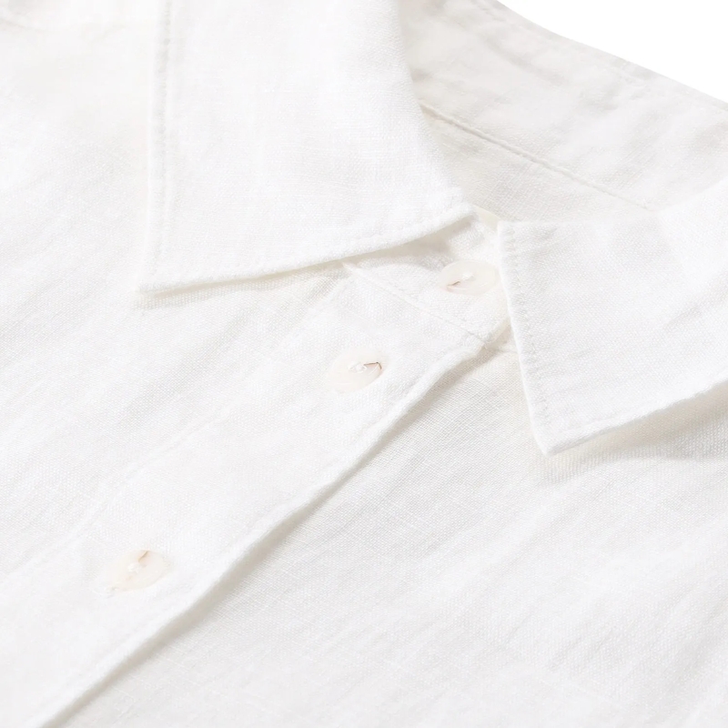 Closed Bluse Hemdbluse aus Leinen weiß(Image 3)