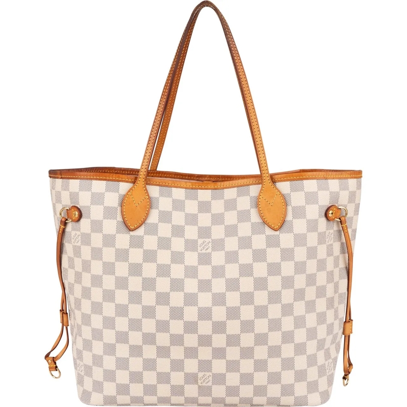 Louis Vuitton Tote Louis Vuitton Monogram Damier Azur Canvas Neverful weiß