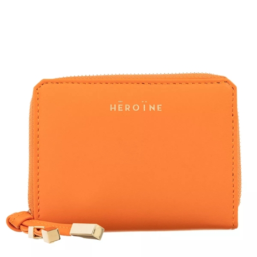 Maison Hēroïne Zoe Medium Ziparound Wallet Tangerine Portemonnaie mit Zip-Around-Reißverschluss