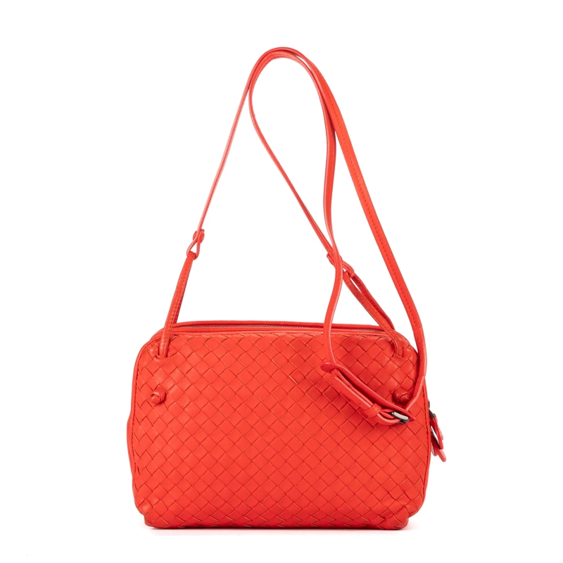 Bottega Veneta Crossbody Bag Nodini Double Zipper rot