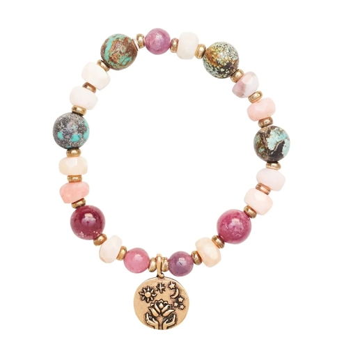 CATHERINE MICHIELS Bracelet Bracelet Life Raspberry charm bronze ruby turquois mehrfarbig