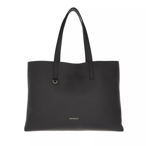 Coccinelle Matinee Handbag Double Grainy Leather  Noir/Caramel Boodschappentas