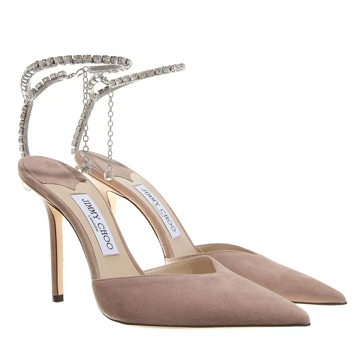 Jimmy Choo Saeda 100 Pumps Ballet Pink Crystal Pump