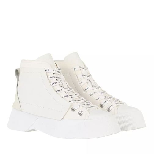 J.W.Anderson Calf Canvas Sole High-Top Sneakers  White Platform Sneaker