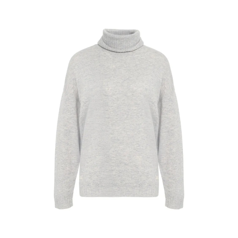 LIU JO Rollkragenpullover Heathered Knit Turtleneck Sweater Grey