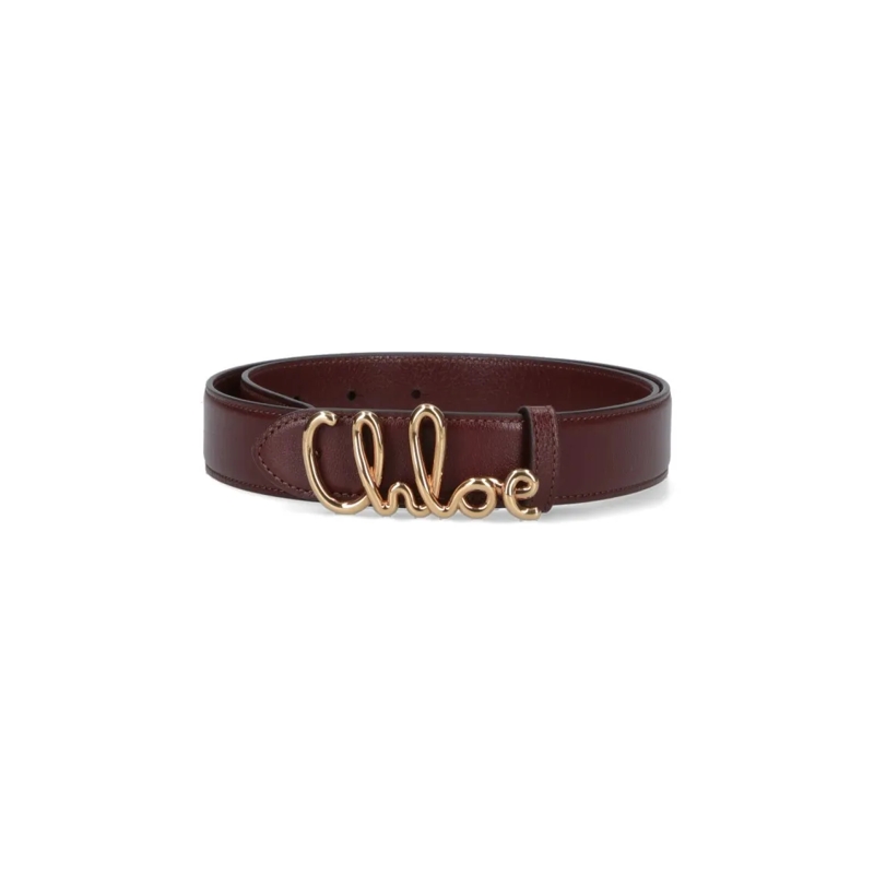 Chloé Gürtel Adjustable Brown Calf Leather Belt Brown